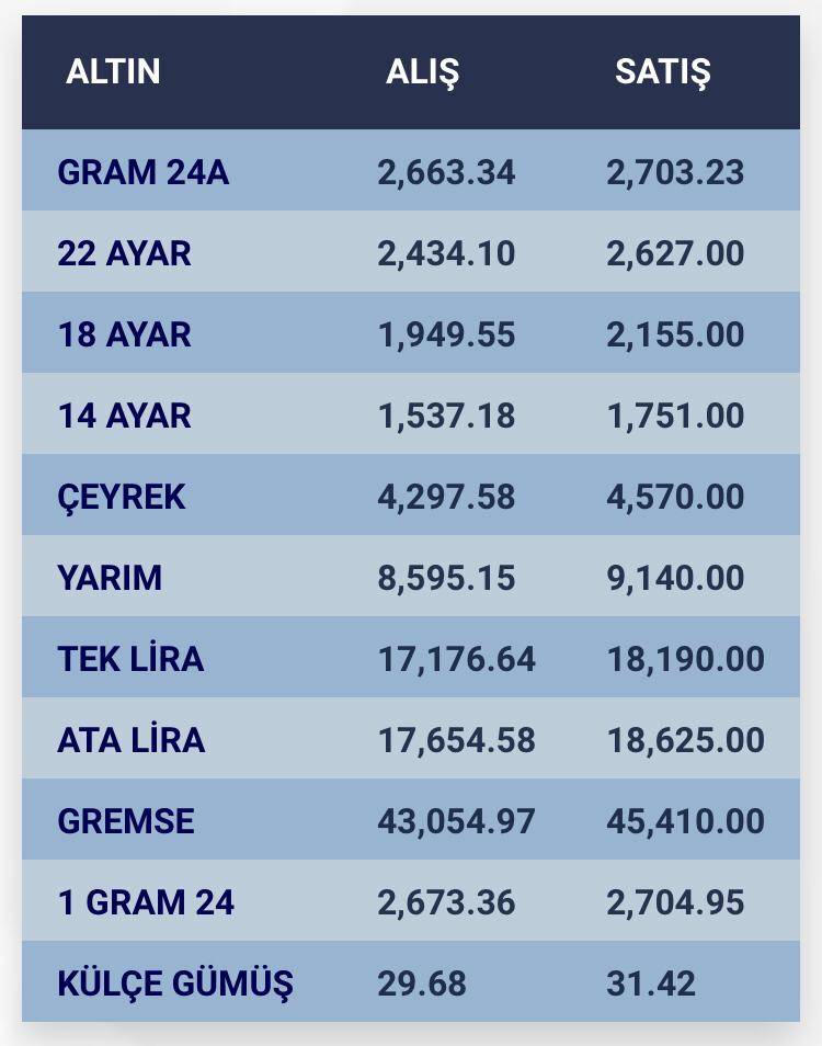 Konya’da altın fiyatları ve güncel döviz kurları I 13 Ağustos 2024 7